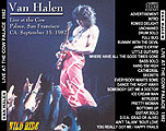 [Back of 'Live At The Cow Palace 1982']