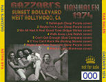 [Back of 'Gazzari's 1974']