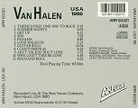 [Back of 'USA 1986']