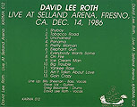 [Back of 'Live At Selland Arena']